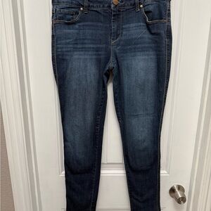 1822 Denim Jeans Skinny Leg Dark Wash Mid Rise Stretch Women's Size 12/31 (1-8)